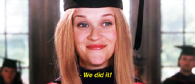 LEGALLY blonde we did it.gif